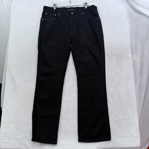 Nudie Slim Jim Jeans Mens 36x32 Black Original Dry Black Slim Fit